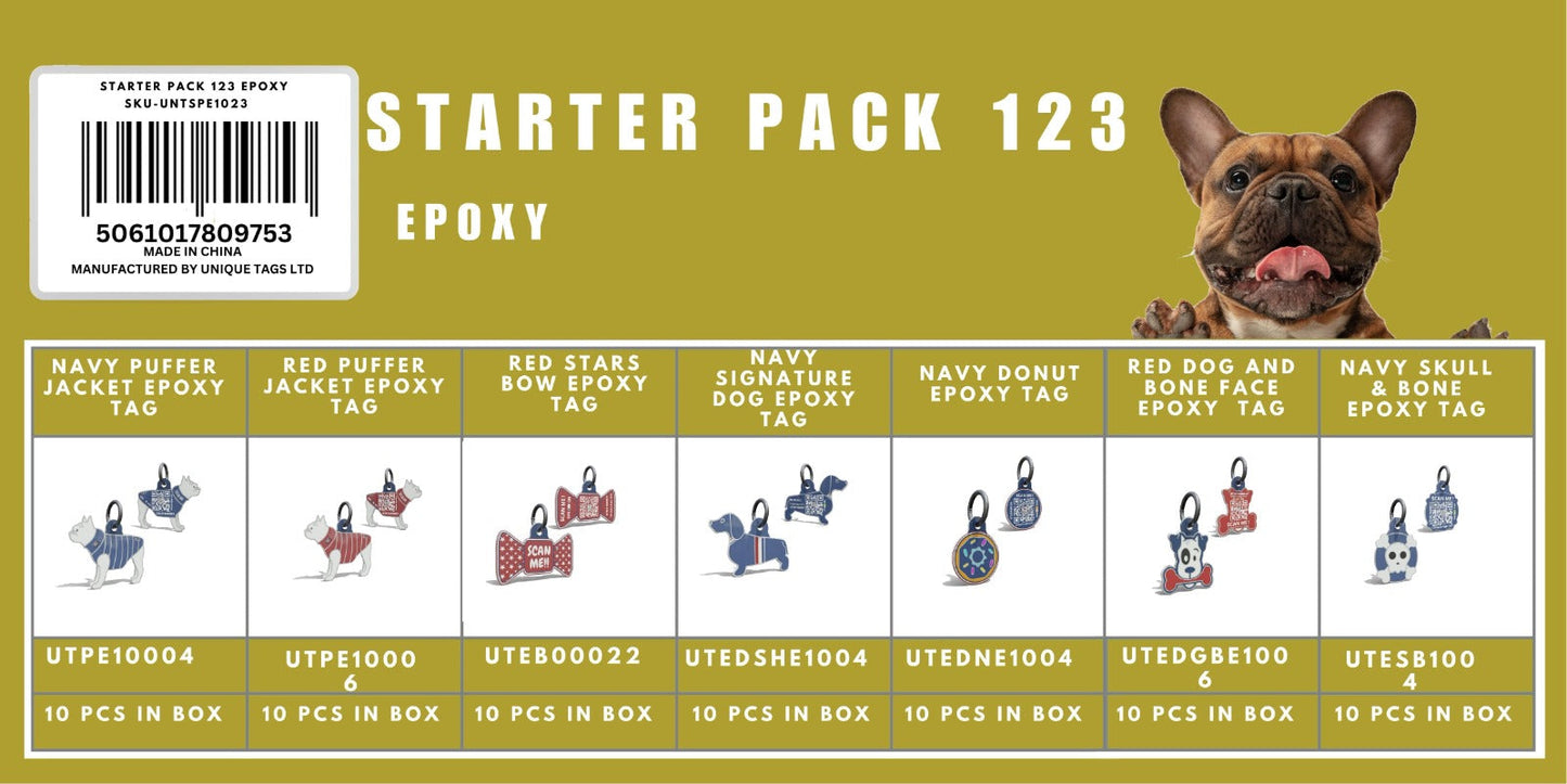 Starter Pack 123 Epoxy Tags