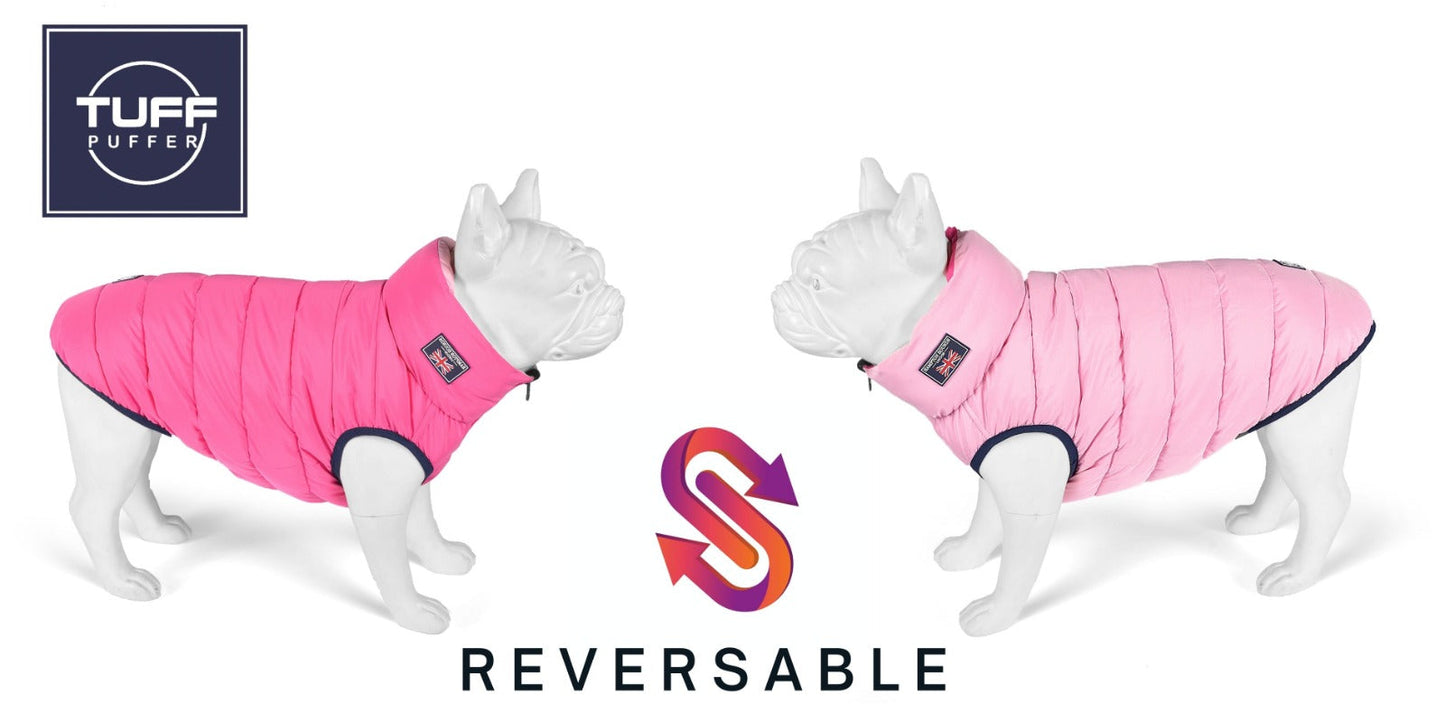 Light Pink and Dark Pink Reversible Puffer Jacket