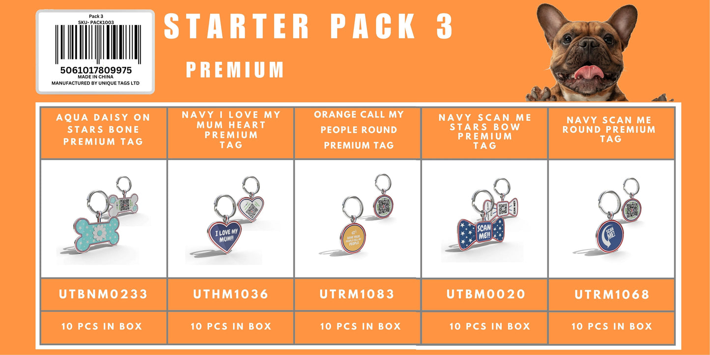 Starter Pack 3 Premium Tags