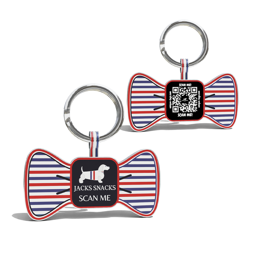 Premium Bow Shaped Jacks Snacks QR Tag