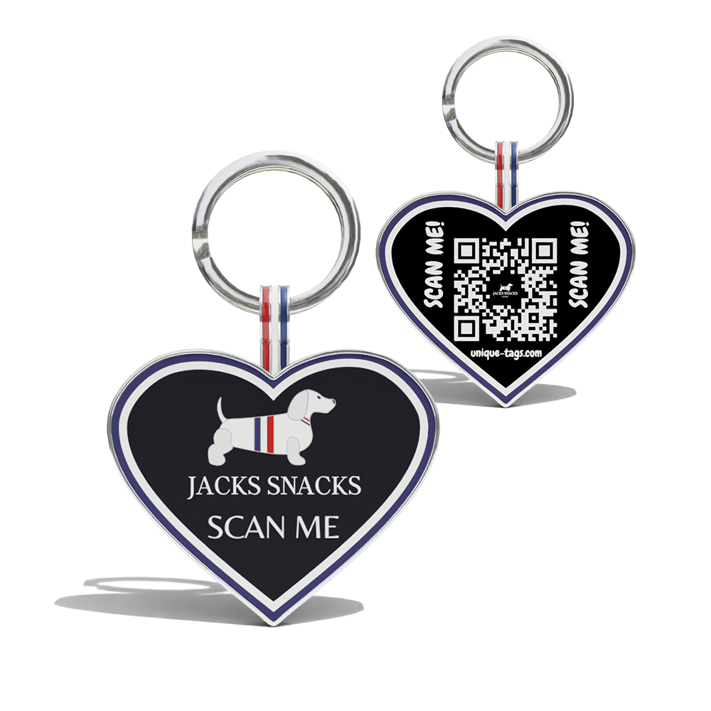 Premium Heart Shaped Jacks Snacks QR Tag