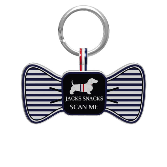 Premium Bow Shaped Jacks Snacks QR Tag