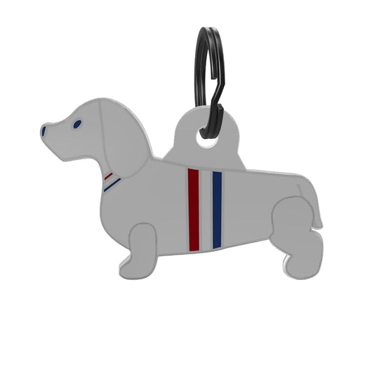 Premium Dash Hound Shaped Jacks Snacks QR Tag