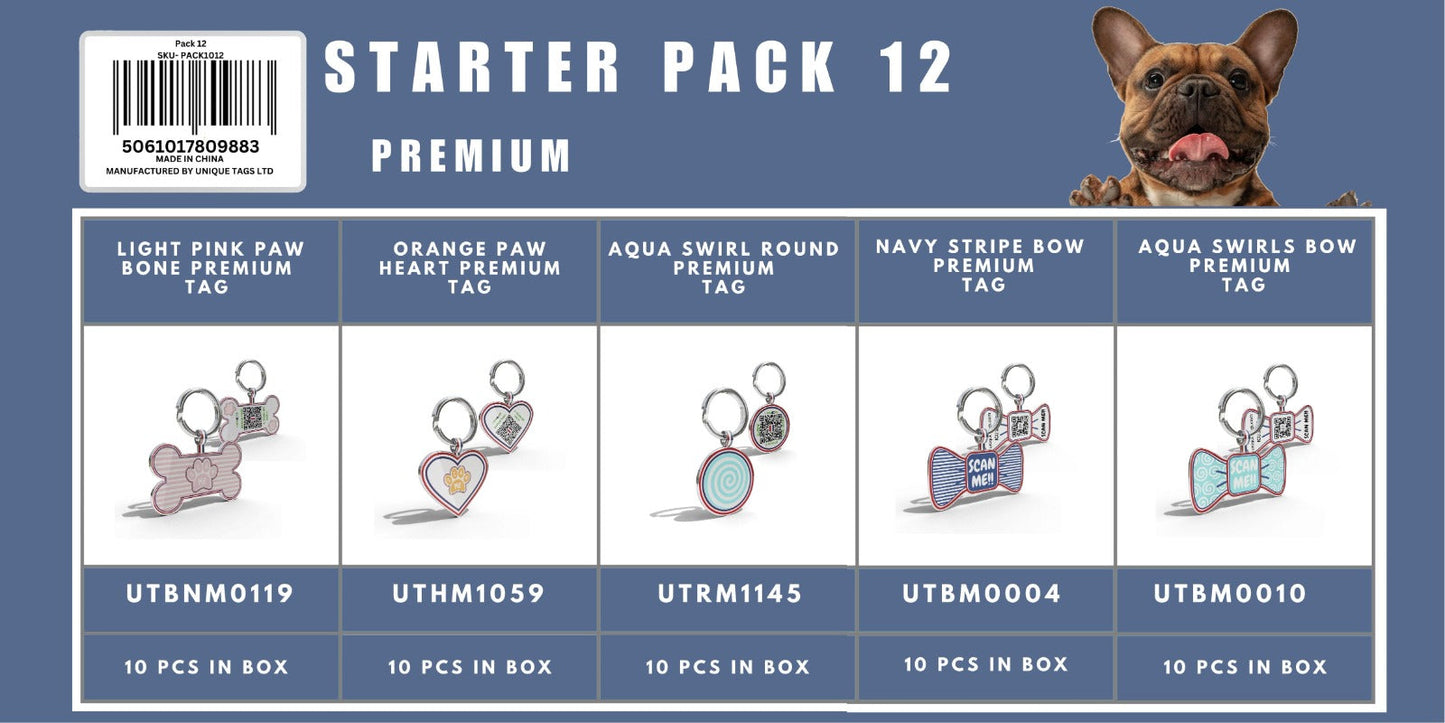 Starter Pack 12 Premium Tags