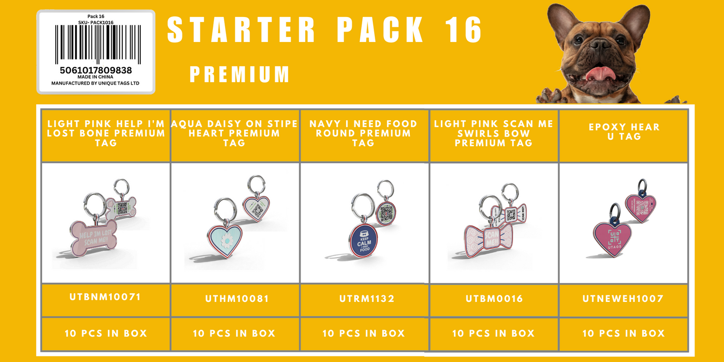 Starter Pack 16 Premium Tags