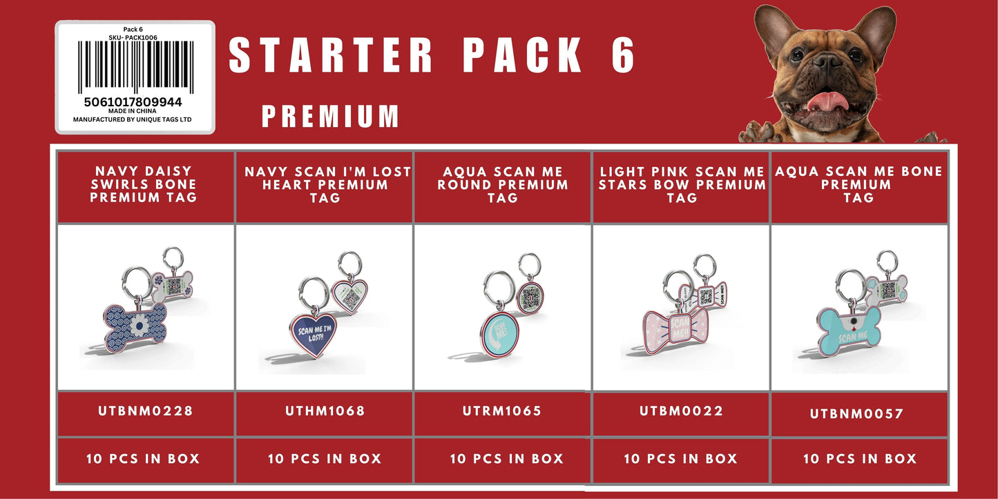 Starter Pack 6 Premium Tags